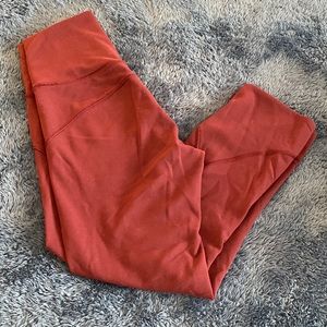 22” burgundy Lululemon leggings — SIZE 2
